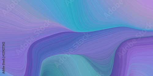 colorful creative fluid marble with modern soft curvy waves background design with slate blue, medium purple and light sea green color