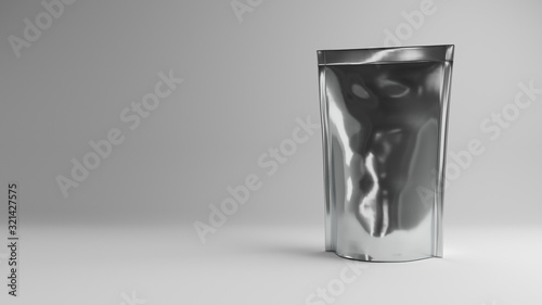3D render, Doypack, Stand-up pouch