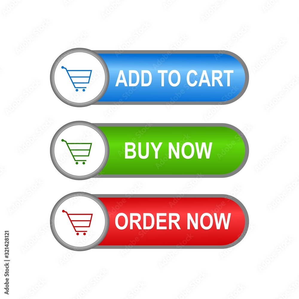 order now,buy now,add to cart, Labels for commerce for web usage. Vector illustration order now,buy now,add to cart, Labels for commerce for web usage. Vector illustration