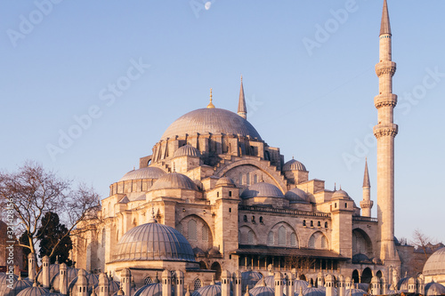 Istanbul, Turkey - Jan 15, 2020: Suleymaniye Mosque, UNESCO World Heritage Site, Eminonuand Bazaar District, Istanbul, Turkey, Europe