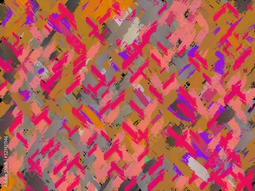 Modern stylish texture painting. Abstraction. Large brush strokes with oil pa...
