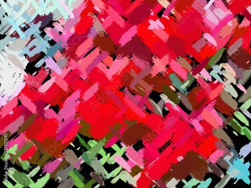 Modern stylish texture painting. Abstraction. Large brush strokes with oil pa...
