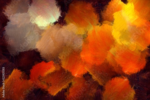 Modern textural oil painting with large strokes for modern interiors. Hand ma...