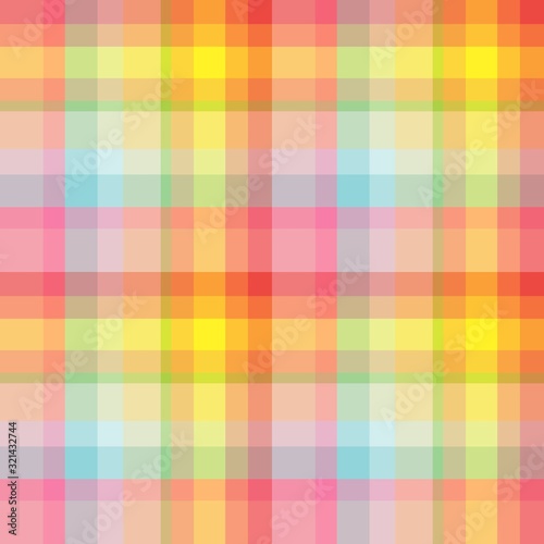 Seamless pattern in fantasy festive colors for plaid, fabric, textile, clothes, tablecloth and other things. Vector image.