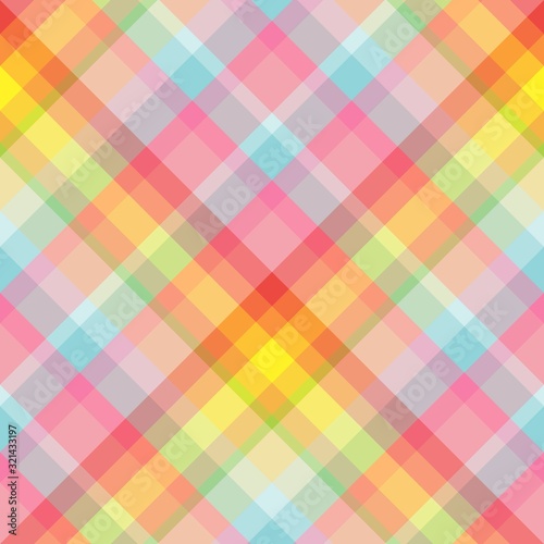 Seamless pattern in fantasy festive colors for plaid, fabric, textile, clothes, tablecloth and other things. Vector image. 2