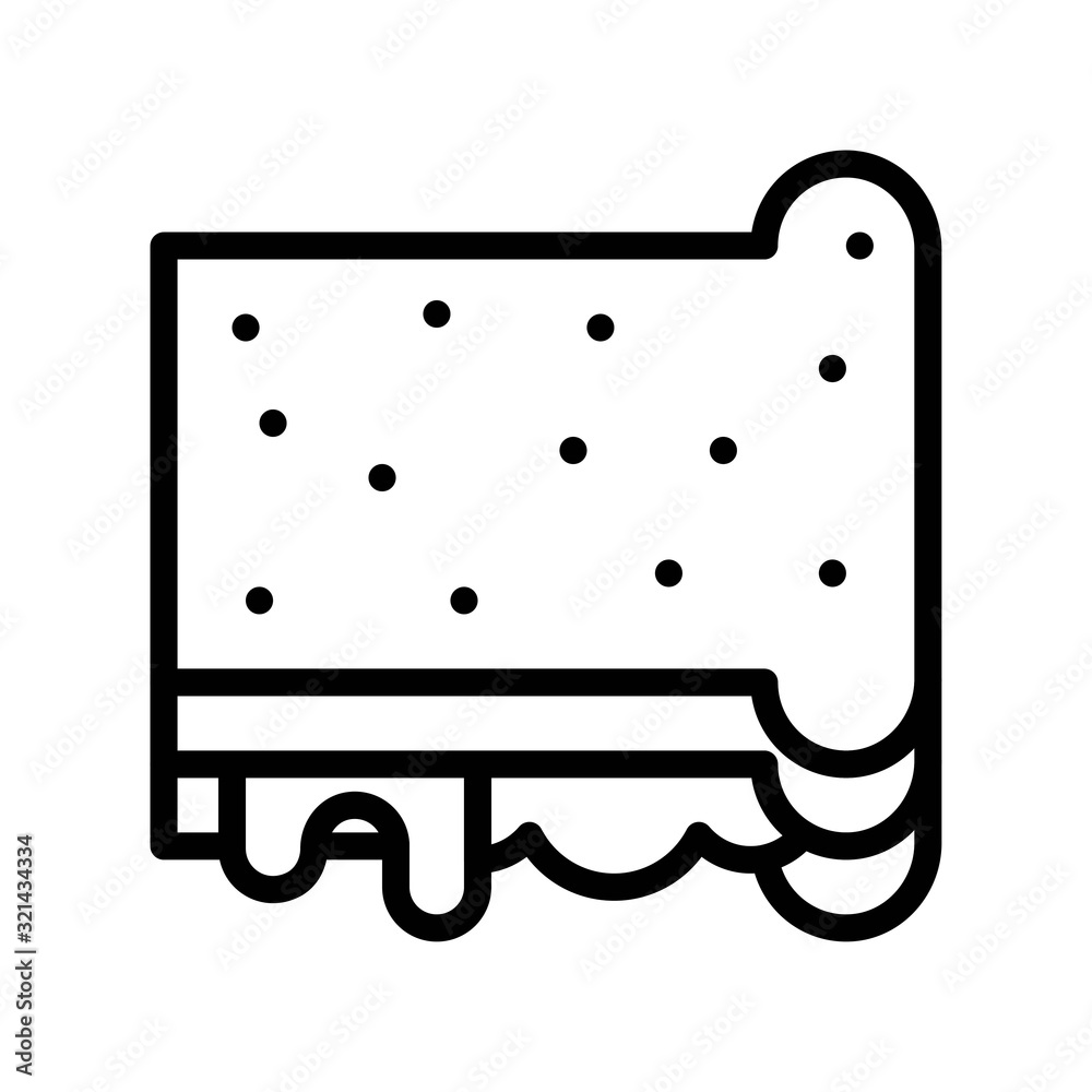 Sandwich vector, fast food related line design icon Sandwich vector, fast food related line design icon
