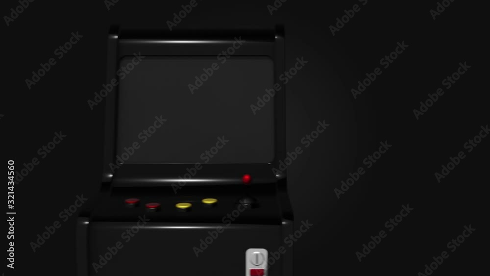 Arcade Machine Retro Gaming Style With Joystick and Buttons 3D Render 4K Arcade Machine Retro Gaming Style With Joystick and Buttons 3D Render 4K