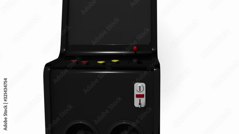Arcade Machine Retro Gaming Style With Joystick and Buttons 3D Render 4K Arcade Machine Retro Gaming Style With Joystick and Buttons 3D Render 4K