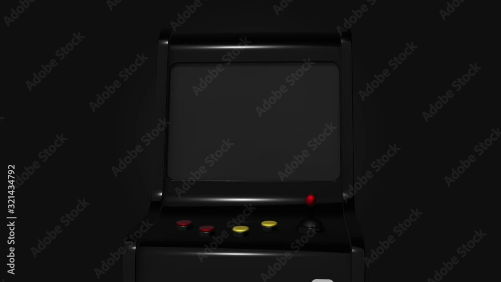 Arcade Machine Retro Gaming Style With Joystick and Buttons 3D Render 4K Arcade Machine Retro Gaming Style With Joystick and Buttons 3D Render 4K