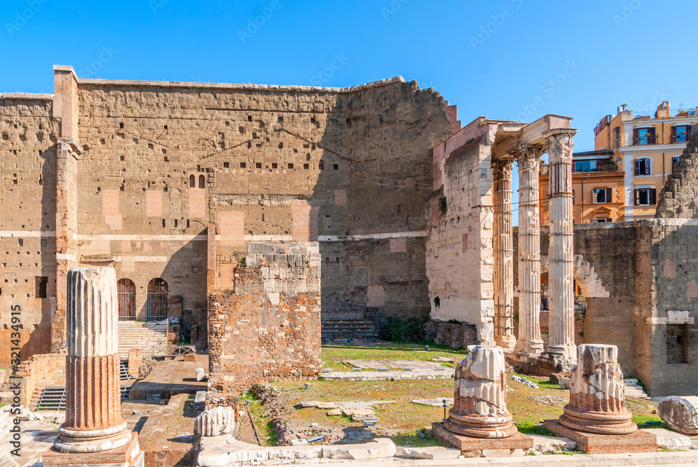 Roman forum. Imperial forum of Emperor Augustus. Rome,