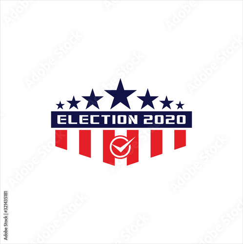 2020 United States of America presidential election logo.  Election Day Logo 2020 Vector Stock