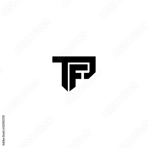 TF T F logo icon design template elements
