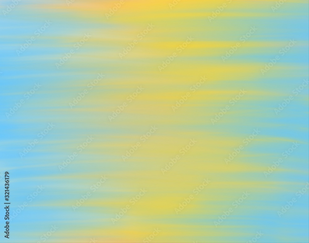 Smooth bright cute blue and yellow colorful abstract  water color two tone, blend zigzag slide horizontal as soft  gradient background and card wallpaper.