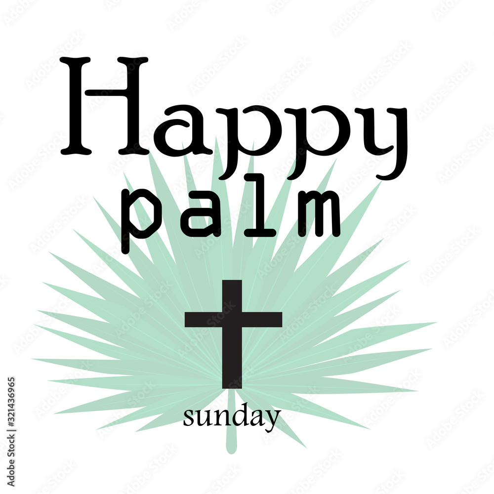 Fototapeta premium Happy Palm Sunday Celebration Vector Template Design Illustration