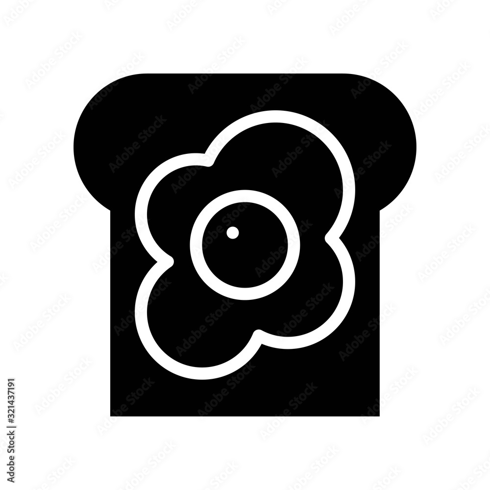 Toast vector, fast food related solid design icon Toast vector, fast food related solid design icon
