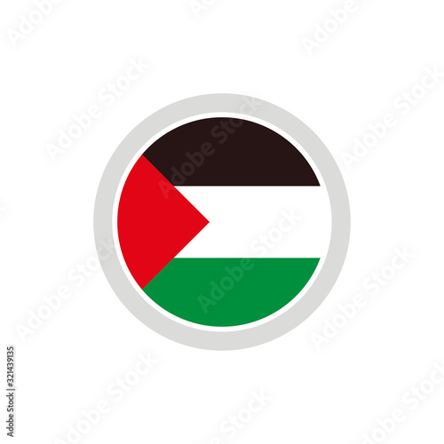 Free Download Isolated round shape Palestine flag vector logo. Palestine national symbol on the white background. - GFXLoad