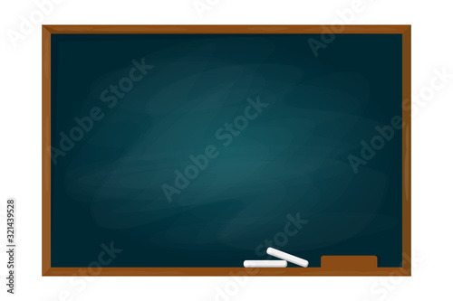 Blue chalkboard vector isolated. Concept of school
