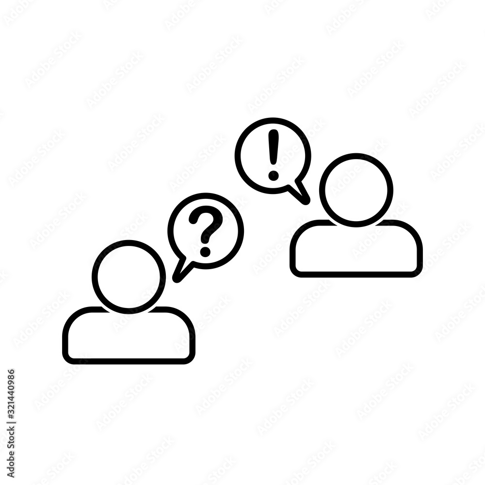 Dialog. Consultation. Vector icon isolated on white background. Dialog. Consultation. Vector icon isolated on white background.