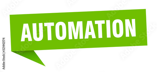 automation speech bubble. automation ribbon sign. automation banner