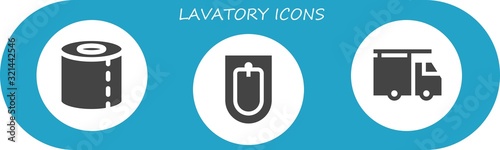 Modern Simple Set of lavatory Vector filled Icons
