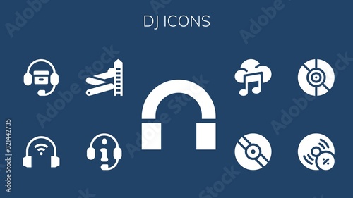 Modern Simple Set of dj Vector filled Icons