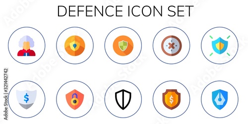 defence icon set