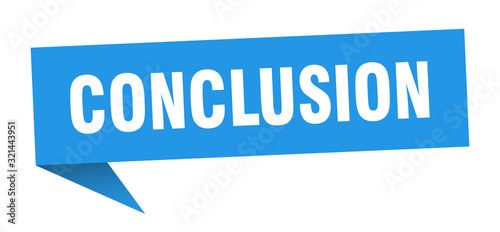 conclusion speech bubble. conclusion ribbon sign. conclusion banner