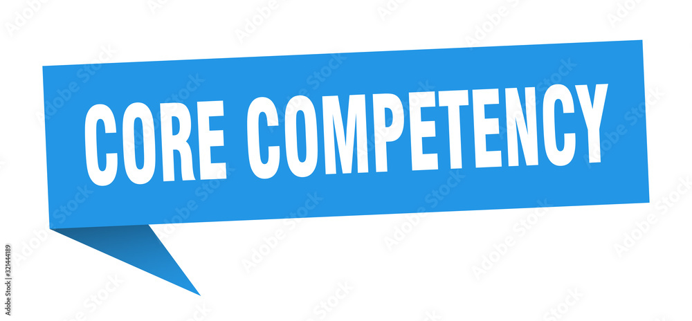 core competency speech bubble. core competency ribbon sign. core competency banner