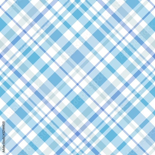 Seamless pattern in fantasy white and blue colors for plaid, fabric, textile, clothes, tablecloth and other things. Vector image. 2