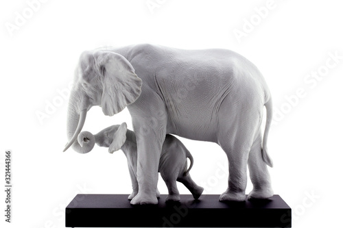 luxury elephant jewelry isolated on white background studio