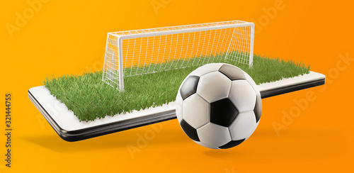 mobile phone soccer field b...