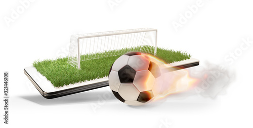 mobile phone soccer field b...