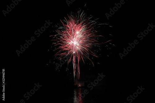 Colorful fireworks exploding in the skies