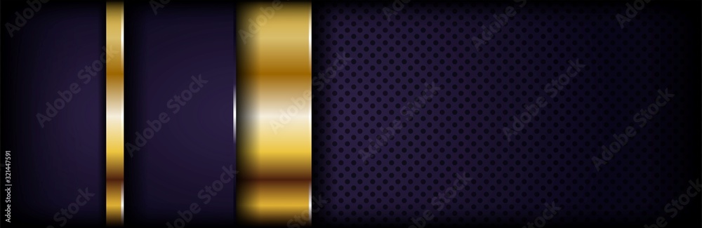abstract luxurious dark purple background with golden line