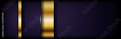 abstract luxurious dark purple background with golden line