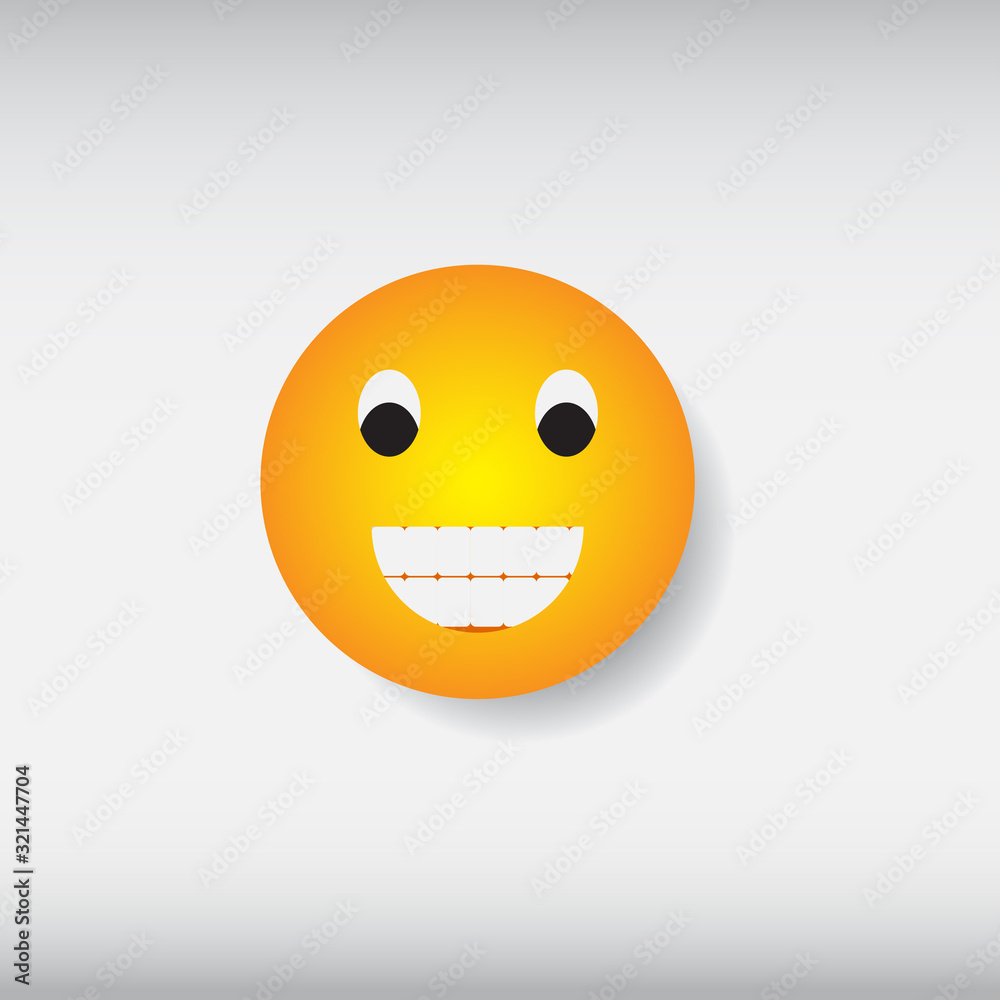Fototapeta premium Smile Emoticon Logo Vector Template Design Illustration