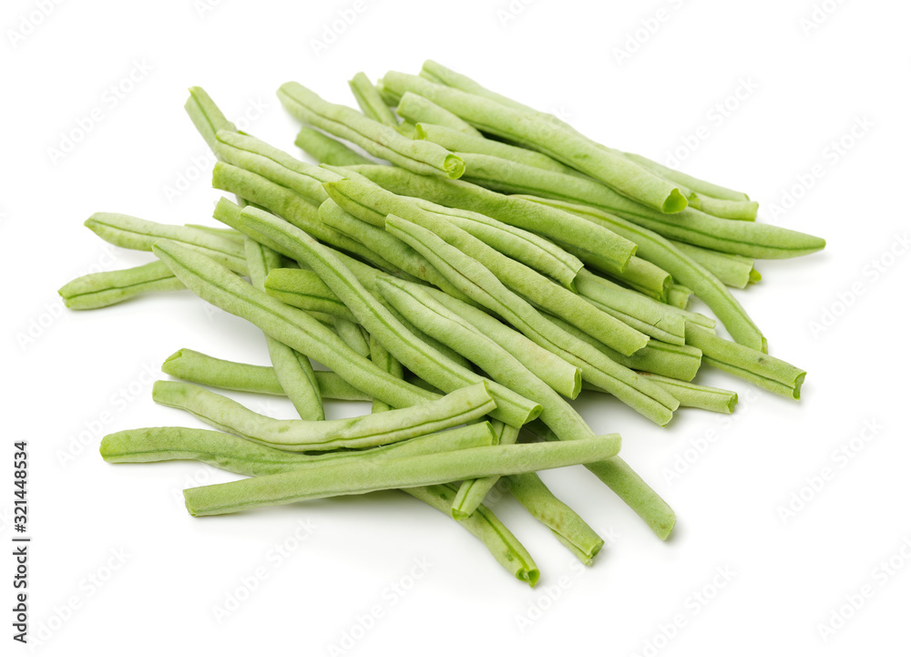 Green kidney bean on white background Green kidney bean on white background