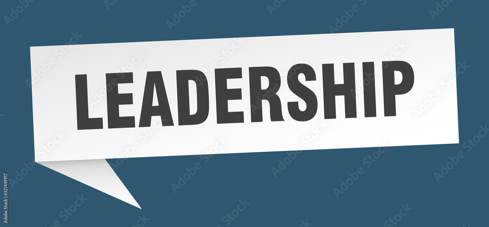 leadership speech bubble. leadership ribbon sign. leadership banner