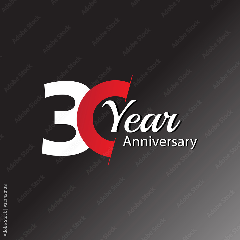 30 Years Anniversary Celebration Vector Template Design Illustration 30 Years Anniversary Celebration Vector Template Design Illustration