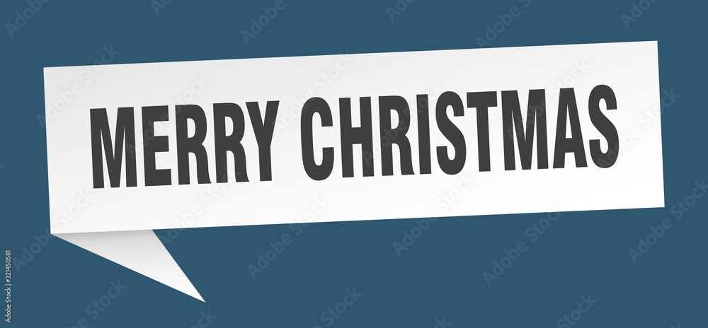 merry christmas speech bubble. merry christmas ribbon sign. merry christmas banner