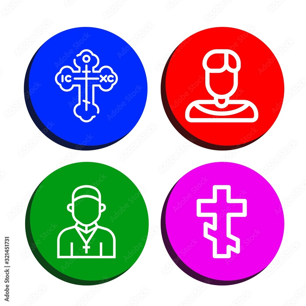 protestantism icon set protestantism icon set