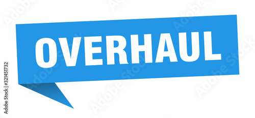 overhaul speech bubble. overhaul ribbon sign. overhaul banner