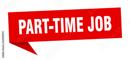 Obraz na plátně part-time job speech bubble