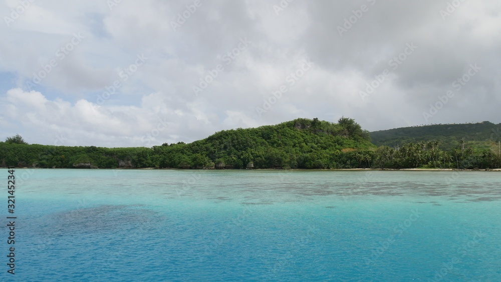 Pristine blue waters and verdant greens of Tumon Bay, Guam