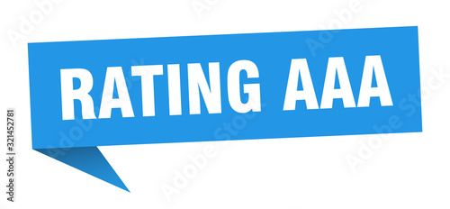 rating aaa speech bubble. rating aaa ribbon sign. rating aaa banner
