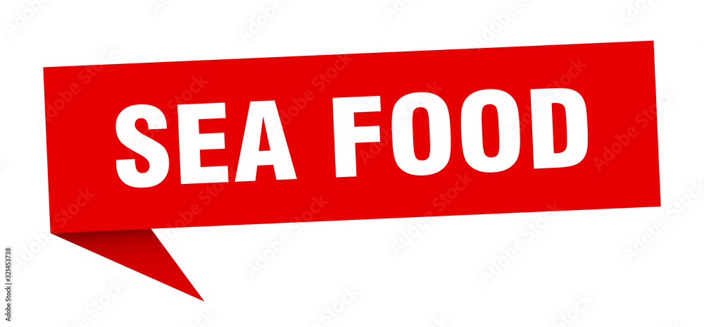 sea food speech bubble. sea food ribbon sign. sea food banner sea food speech bubble. sea food ribbon sign. sea food banner