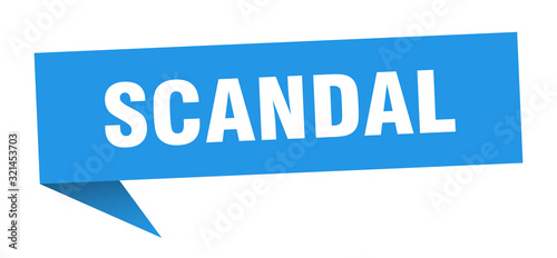 scandal speech bubble. scandal ribbon sign. scandal banner