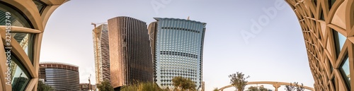 Large buildings equipped with the latest technology, King Abdullah Financial District, in the capital, Riyadh, Saudi Arabia photo