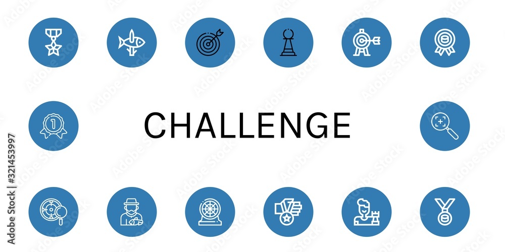 challenge simple icons set challenge simple icons set