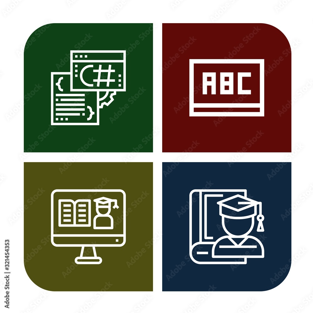 Set of diploma icons Set of diploma icons